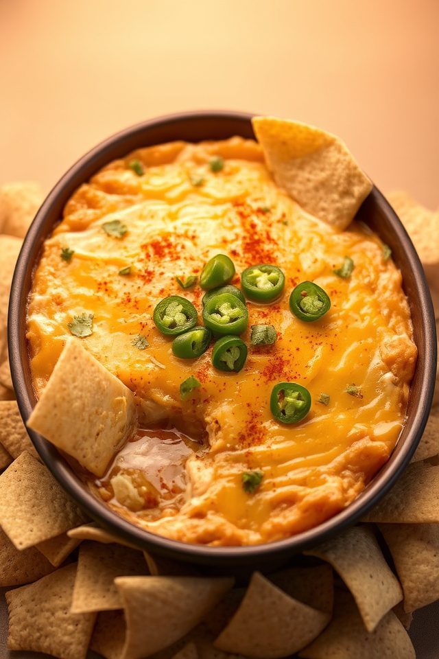 spicy cheese dip appetizer