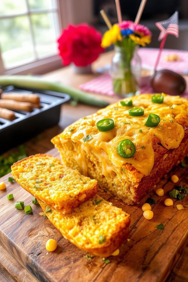 spicy cheesy cornbread delight