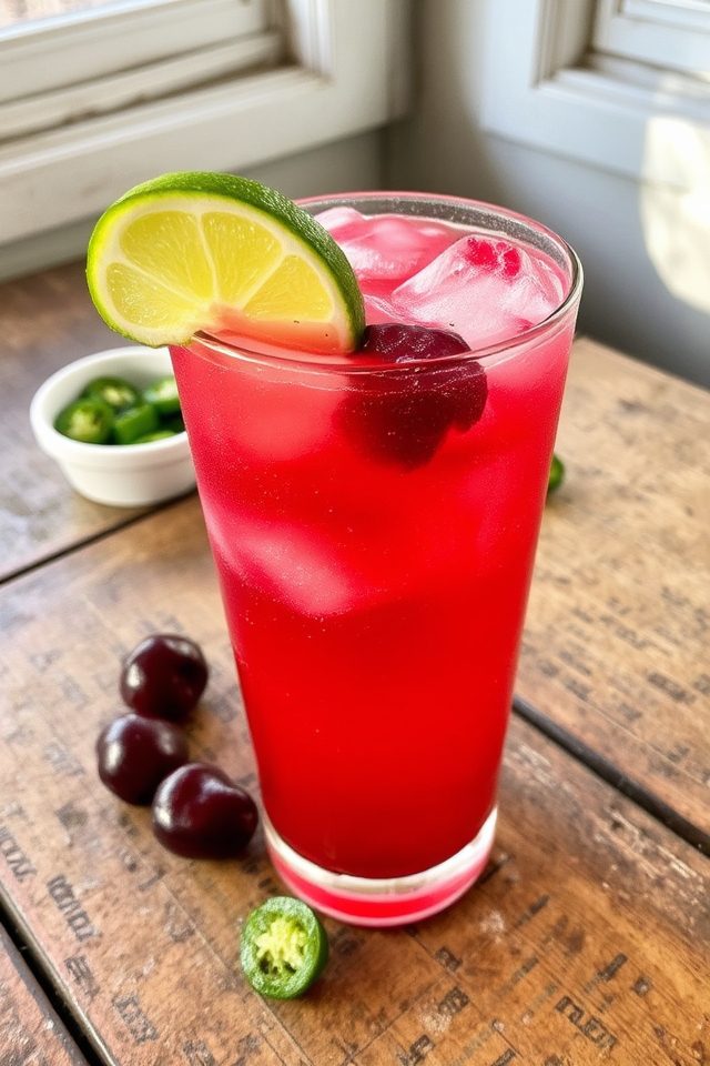 spicy cherry limeade refreshment