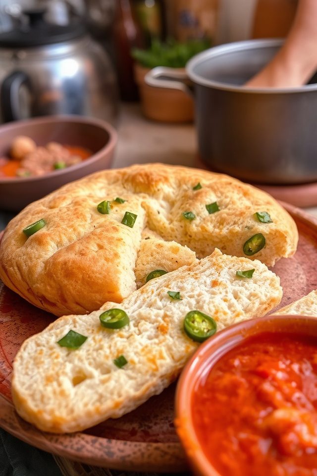 spicy flatbread for dishes