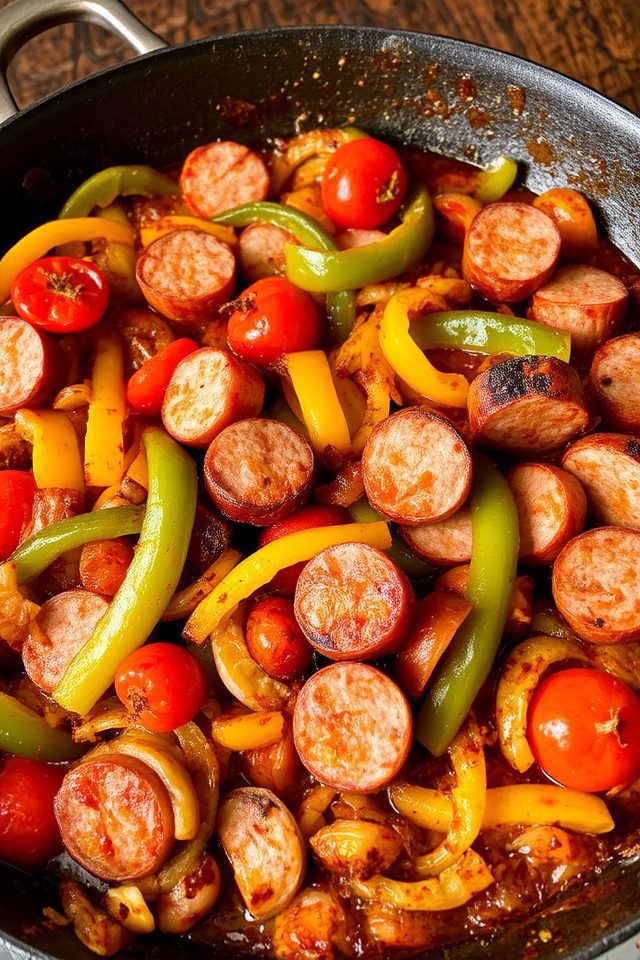 spicy italian sausage skillet