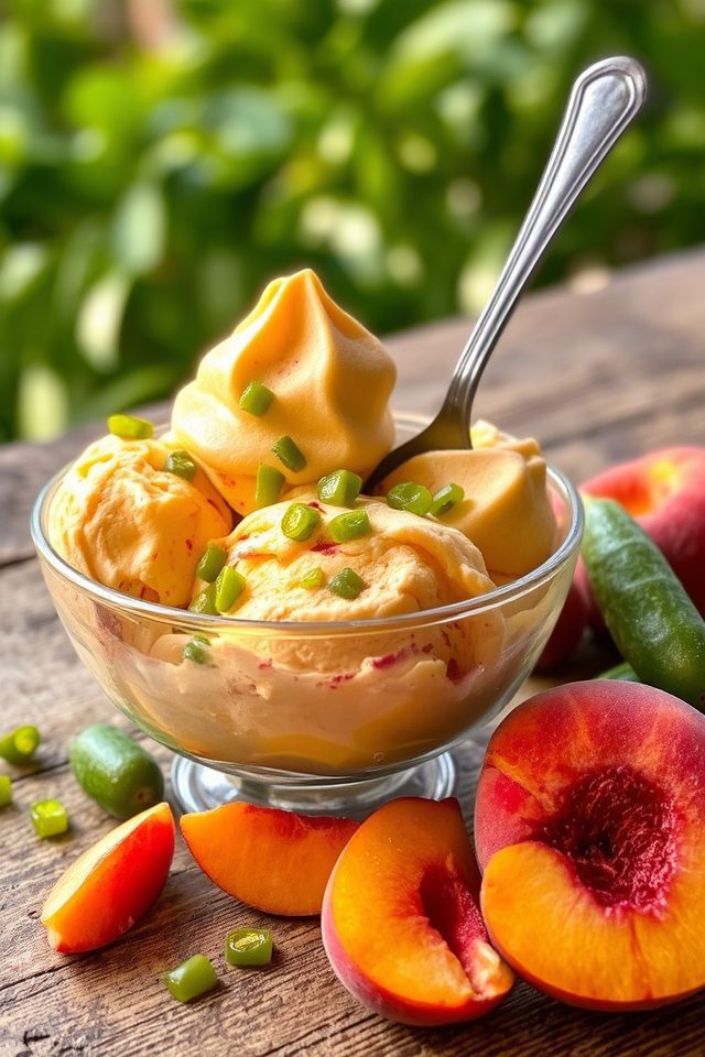 spicy peach ice cream
