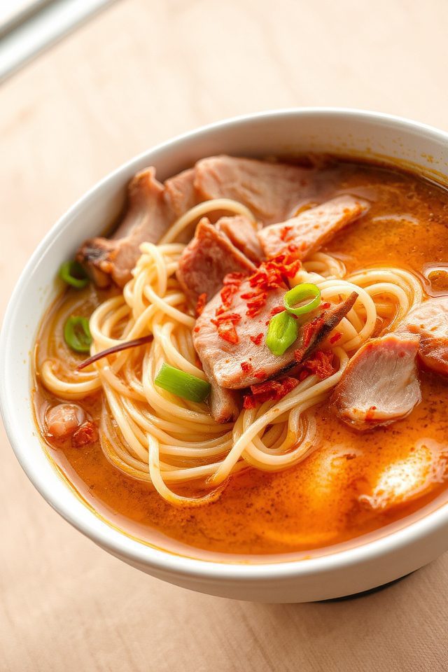 spicy rich pork broth