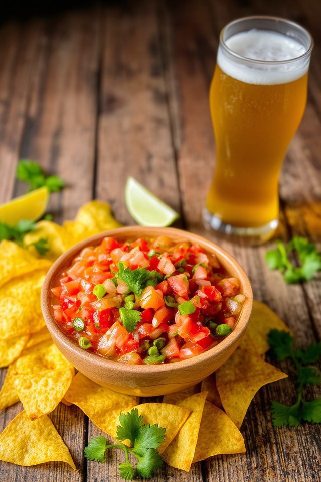spicy salsa crunchy chips