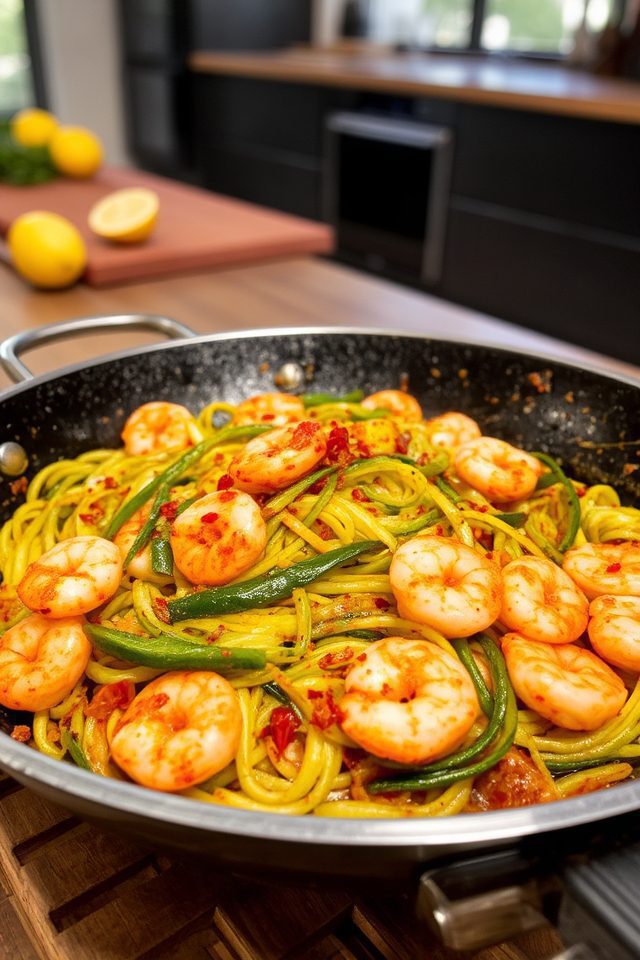 spicy shrimp noodle dish
