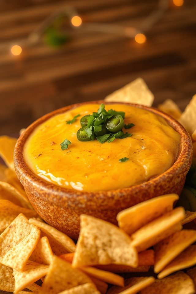 spicy southwestern queso dip