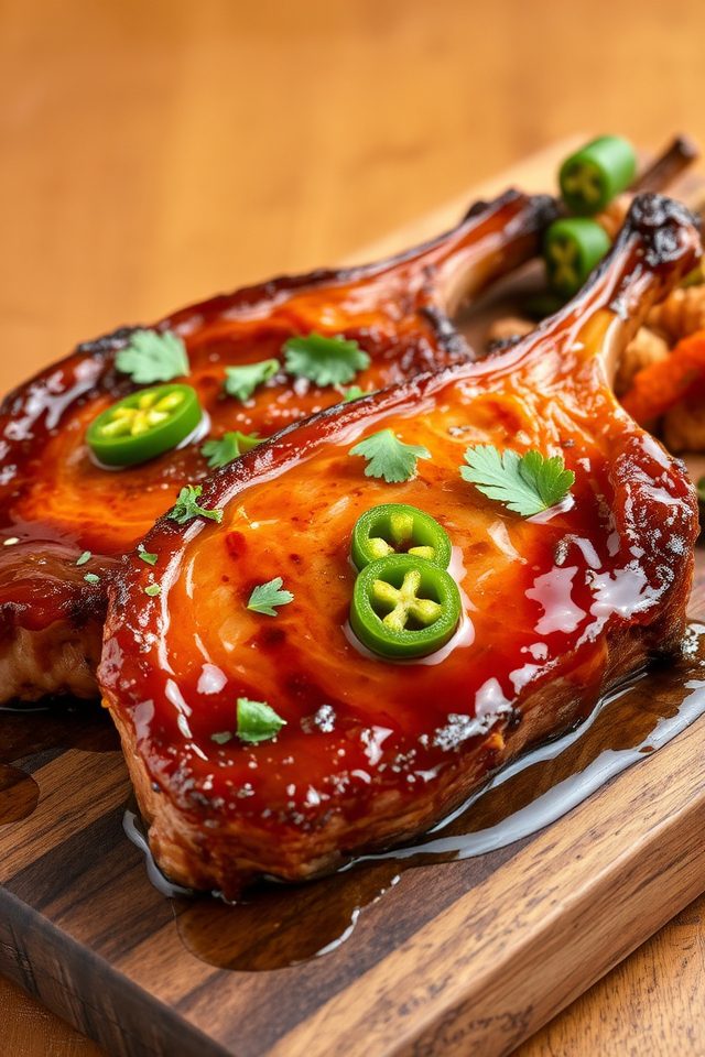 spicy sweet pork chops