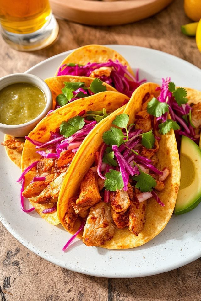 spicy tacos with ipa