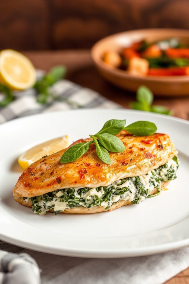 spinach stuffed chicken breast