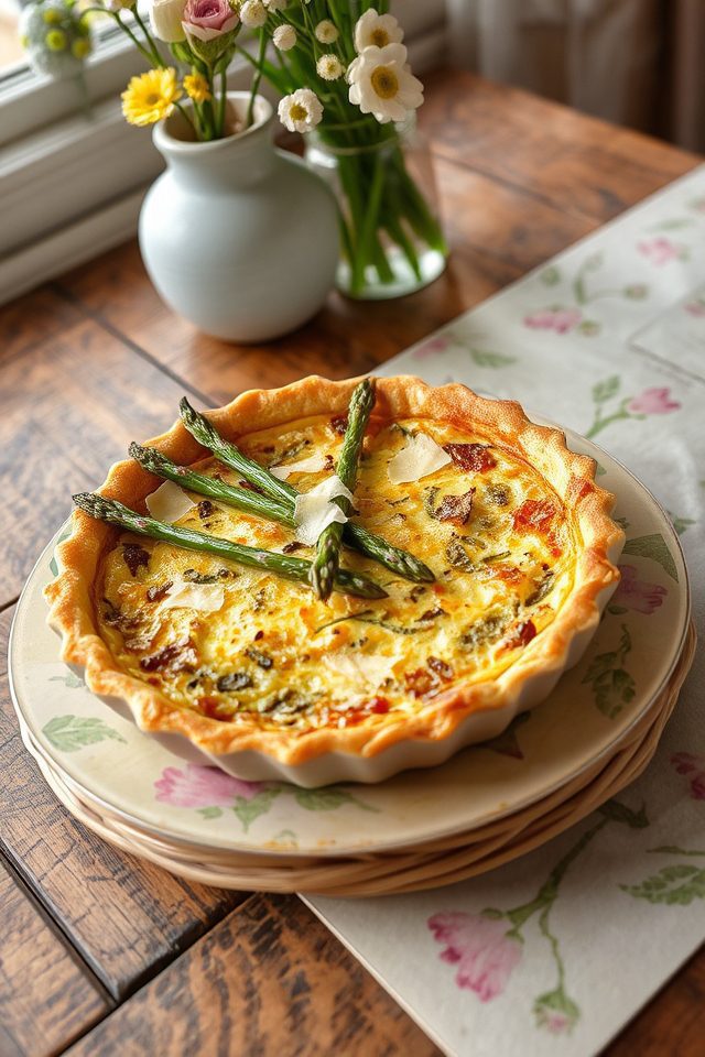springtime asparagus quiche delight