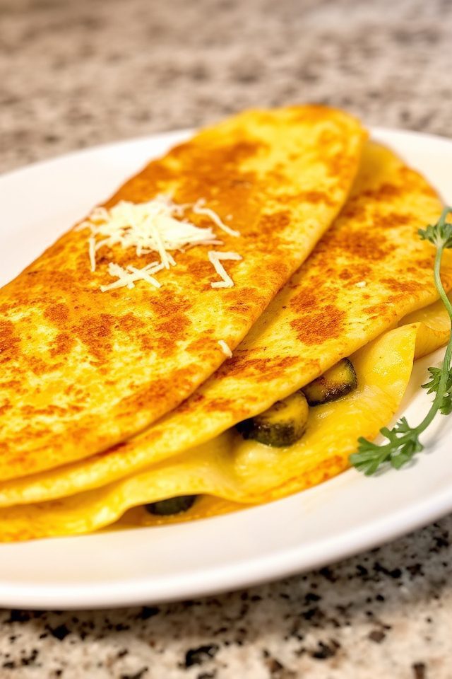 squash and cheese omelette