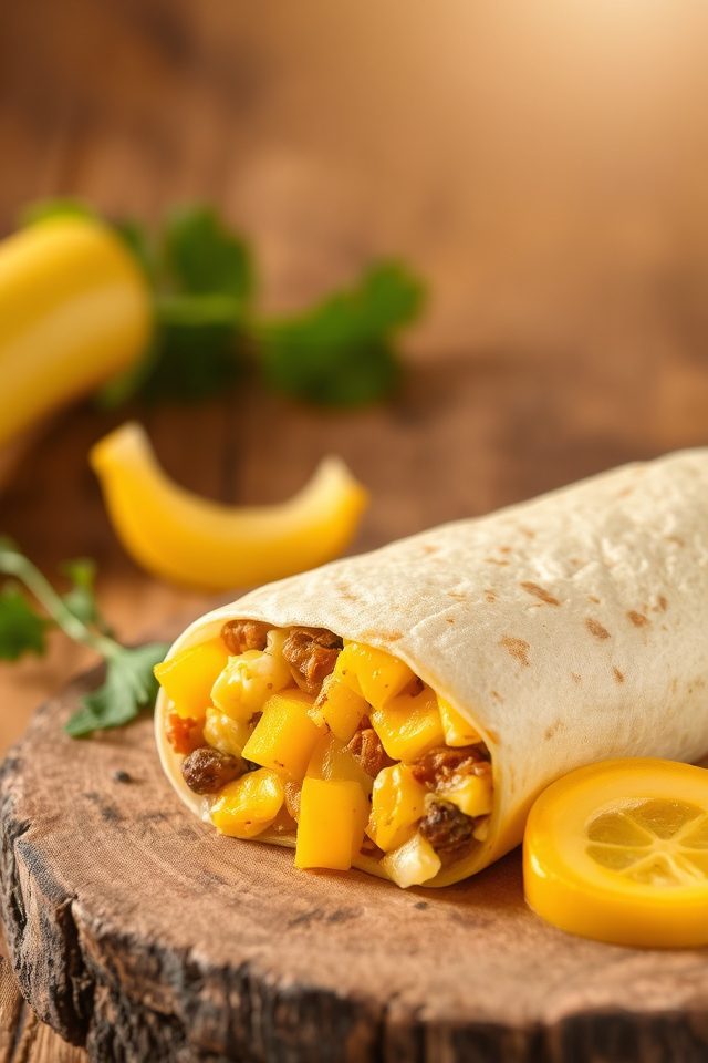 squash and egg burrito