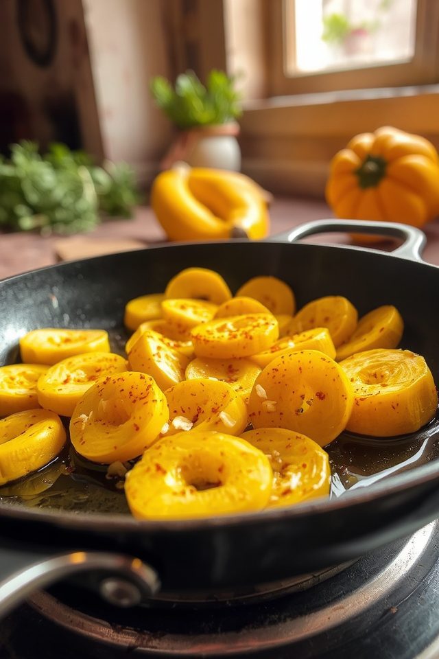 squash with garlic flavor