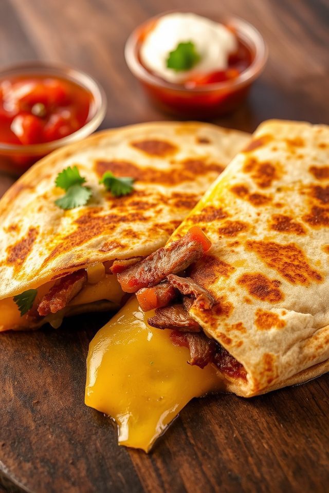 steak and cheese quesadillas