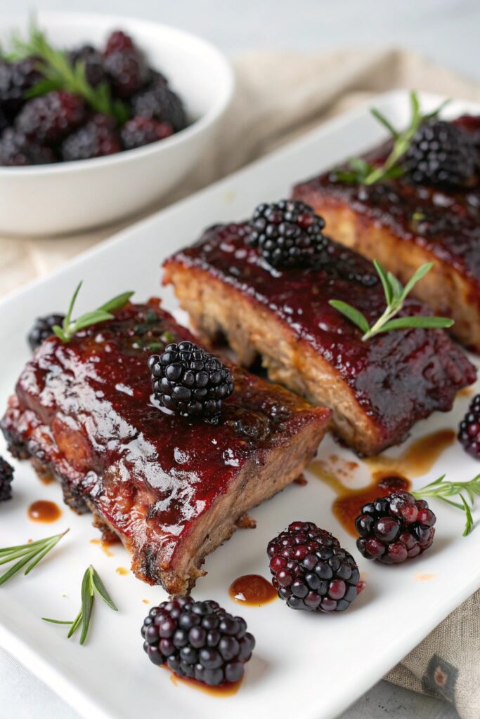 blackberry glazed bbq ribs