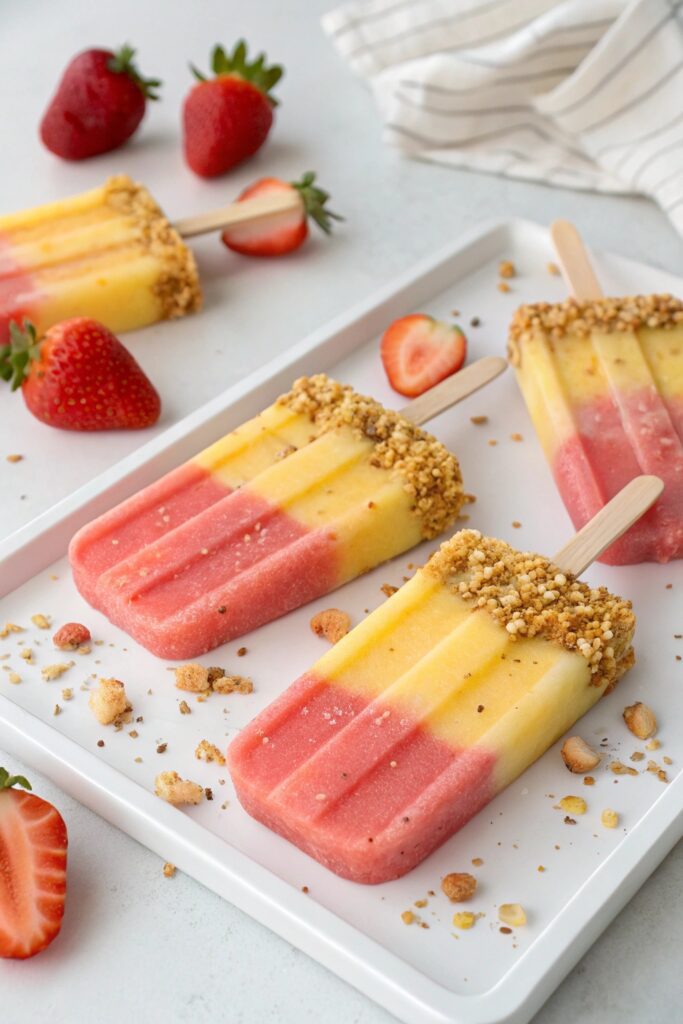 fruity creamy summer popsicles