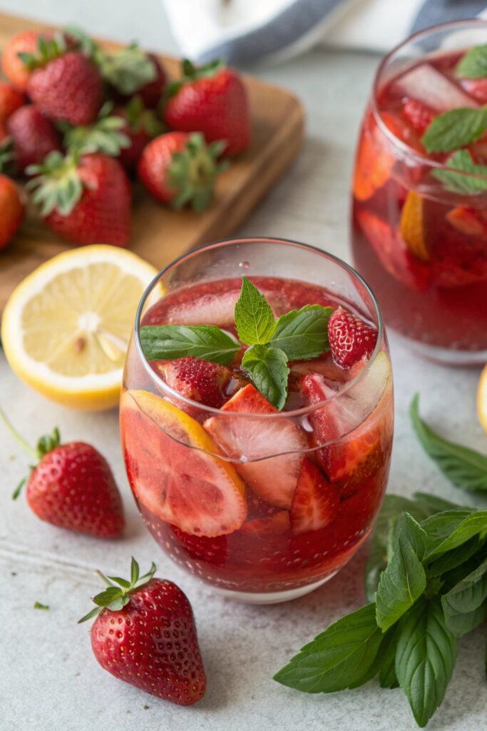 strawberry basil summer drink
