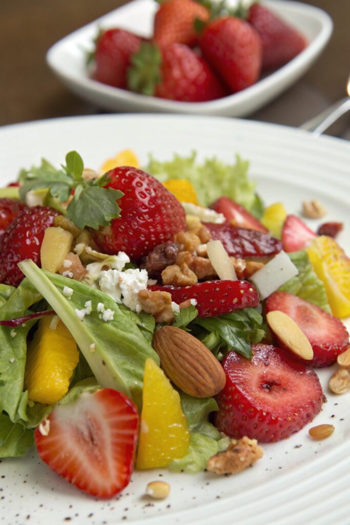 fresh strawberry summer salads