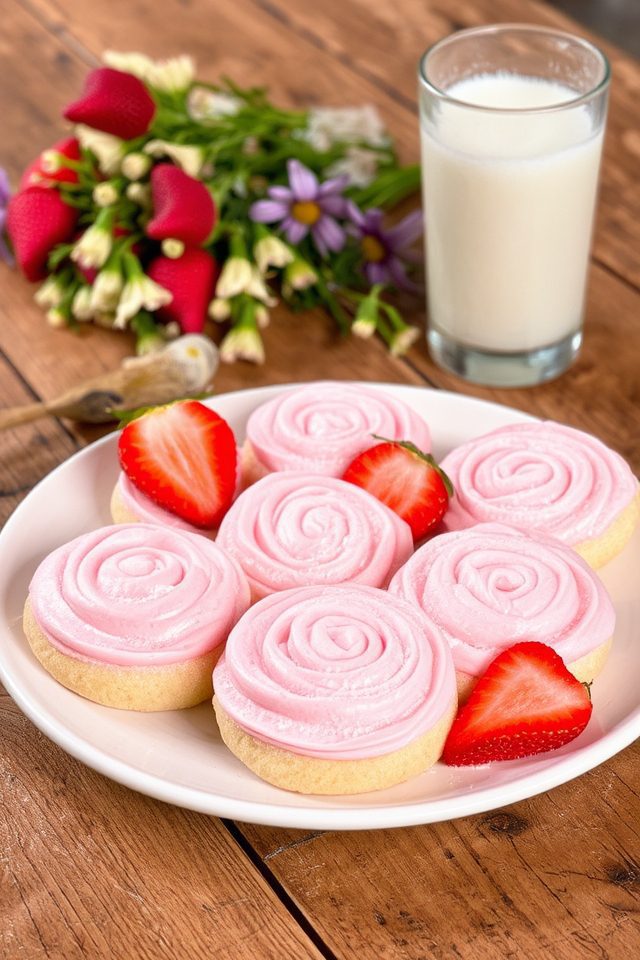 strawberry shortcake sugar cookies