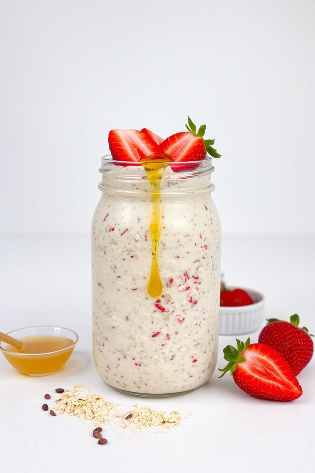 strawberry vanilla overnight oats