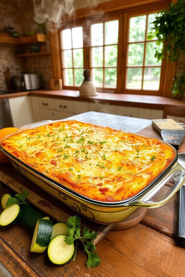 summer zucchini cheese casserole