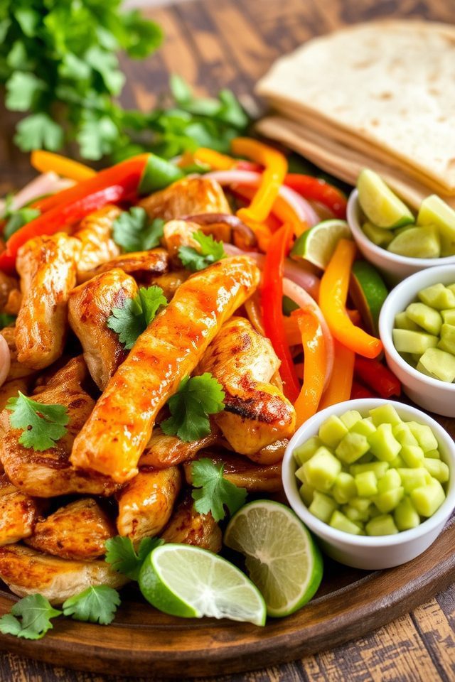 sweet citrus chicken fajitas