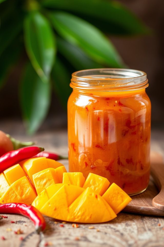 sweet spicy mango jam