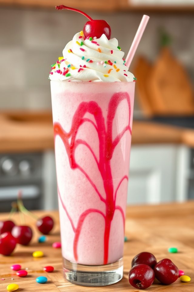 tangy cherry candy milkshake