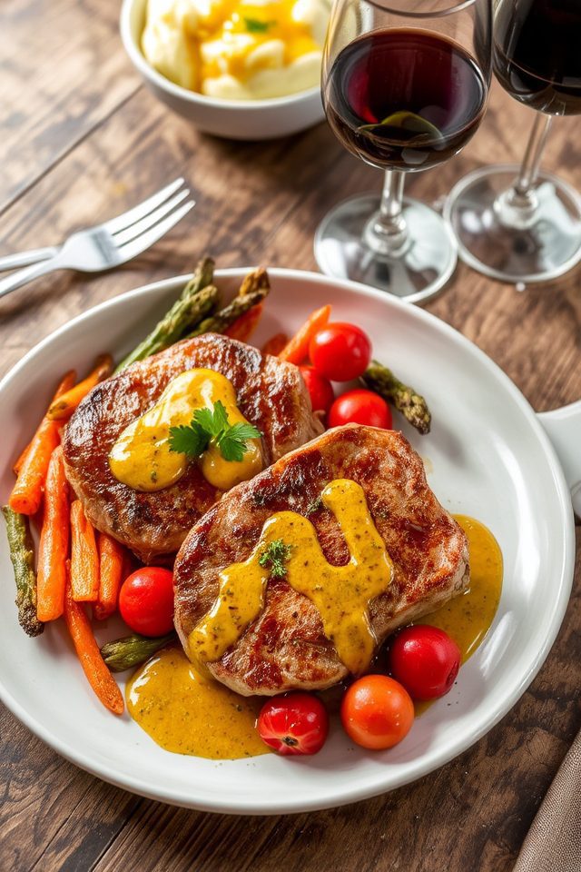 tangy mustard pork chops