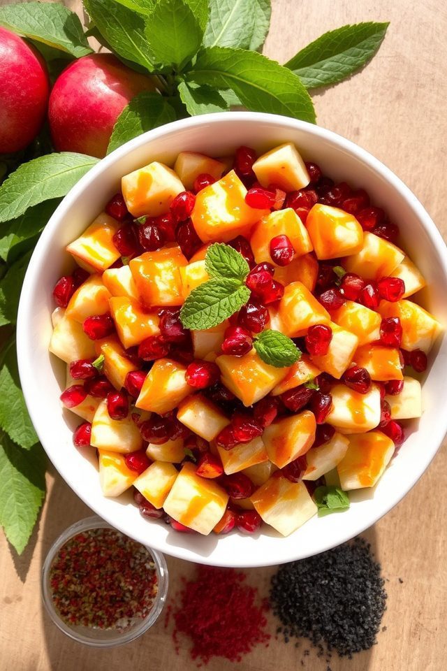 tangy spiced fruit salad