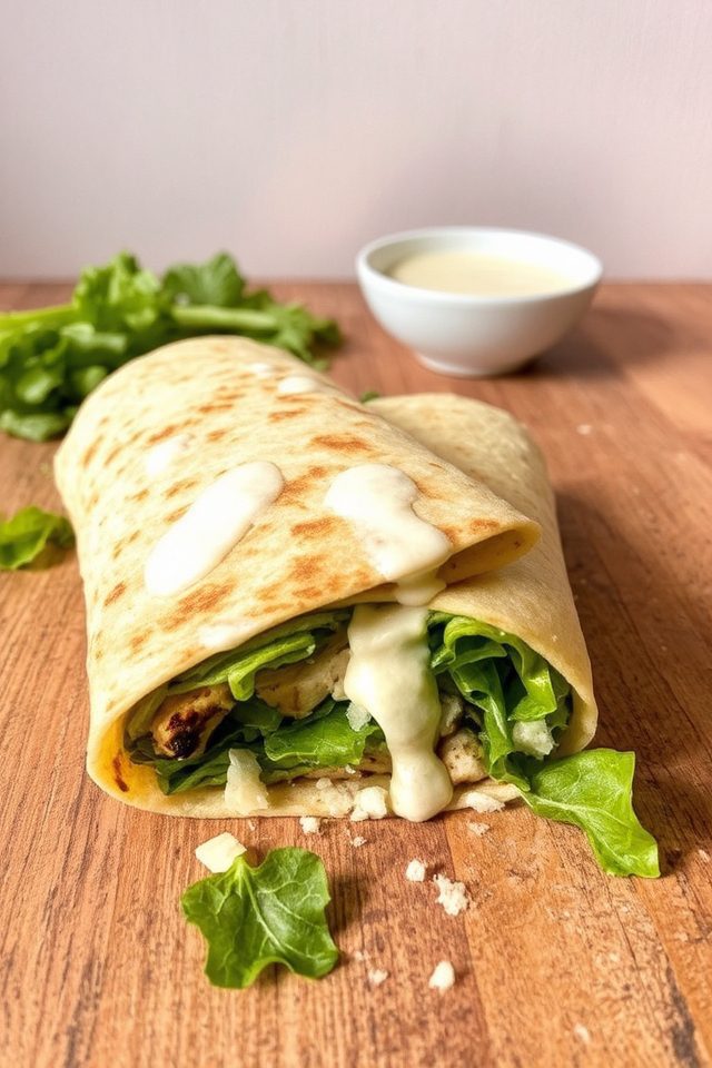 tasty chicken wrap meal