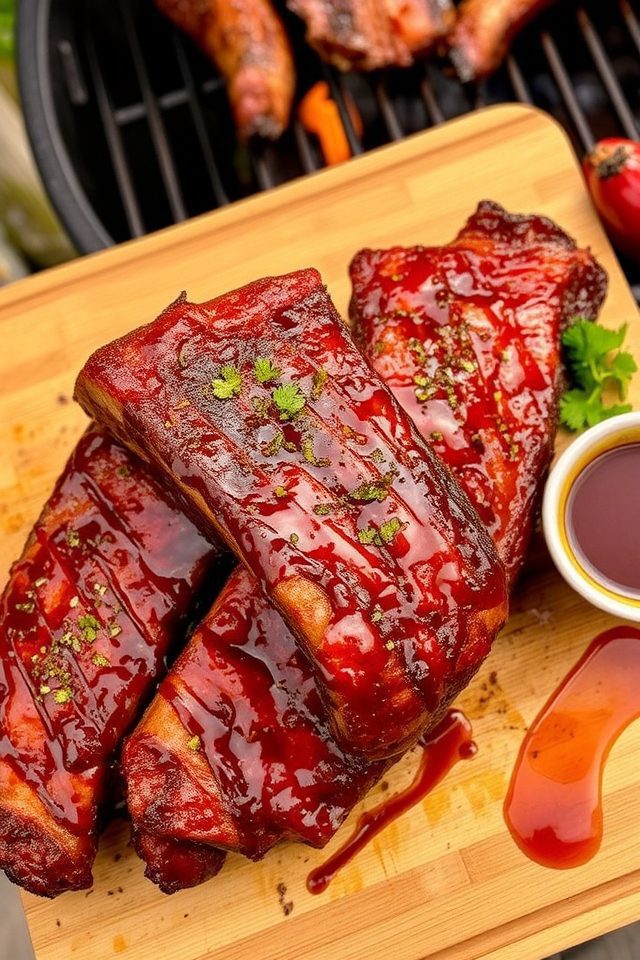 tender maple glazed ribs