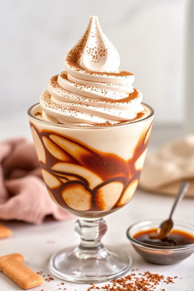 tiramisu soft serve parfait