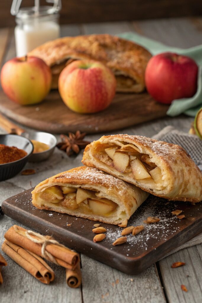 flaky apple filled pastries