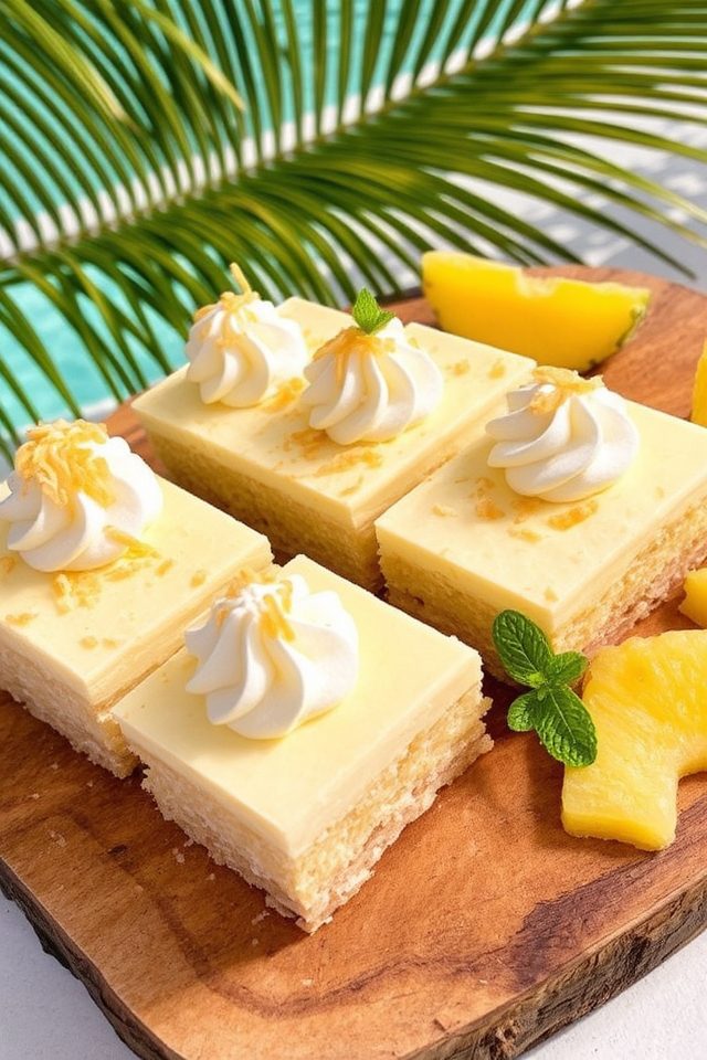 tropical cheesecake dessert bars