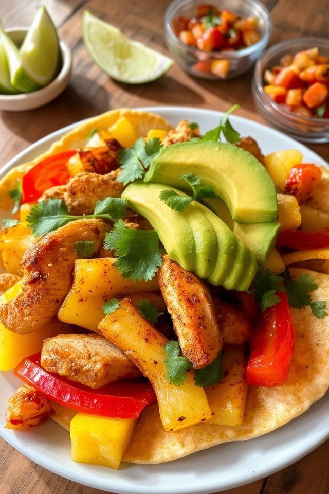 tropical chicken fajitas delight