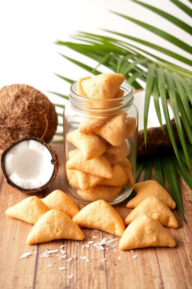 tropical coconut fortune cookies