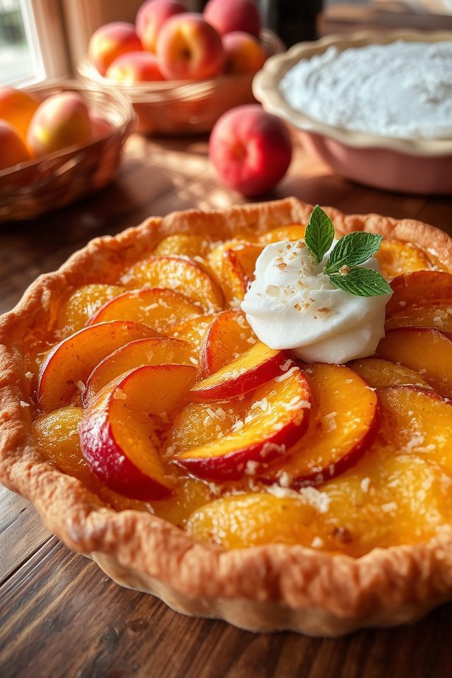 tropical coconut peach delight