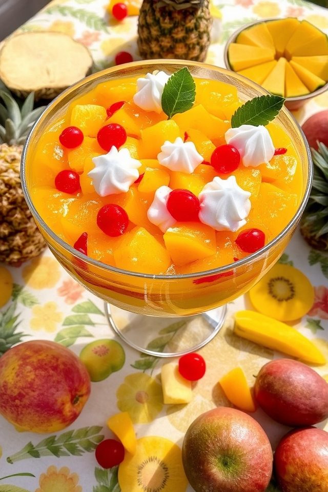 tropical fruit gelatin salad
