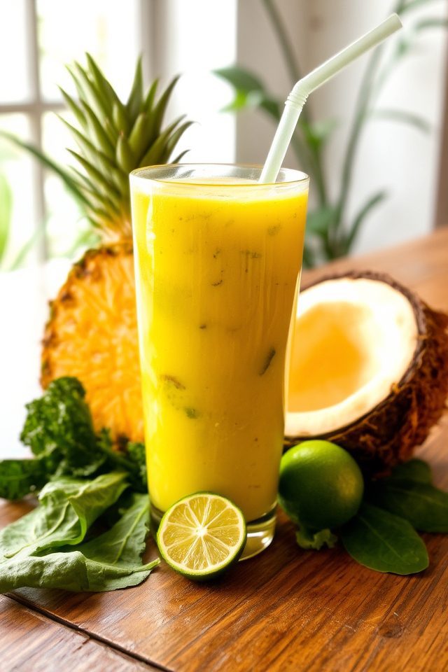 tropical green juice blend