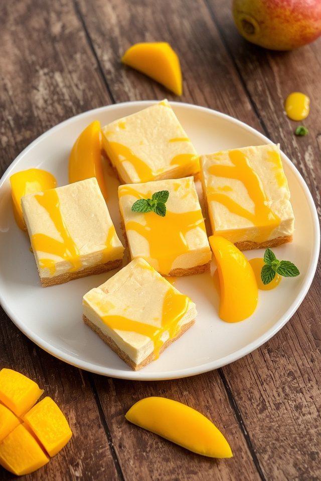 tropical mango cheesecake bars