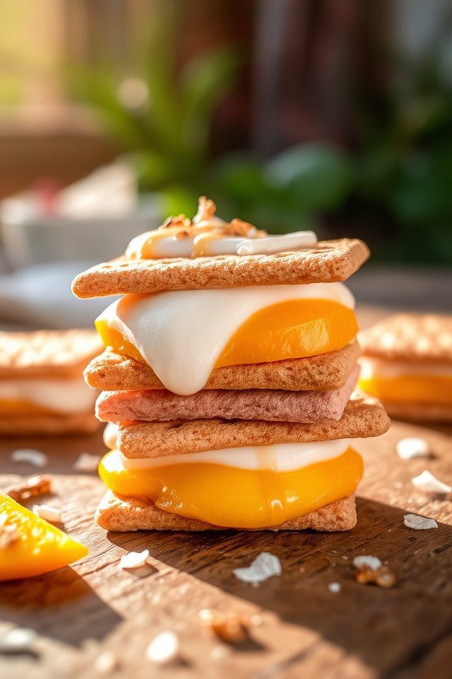 tropical mango coconut s mores