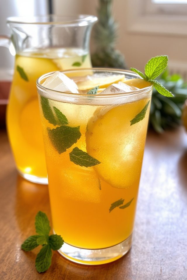 tropical mint iced tea
