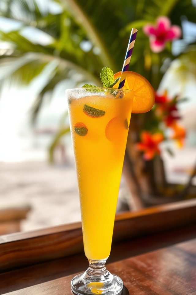 tropical passion fruit cocktail
