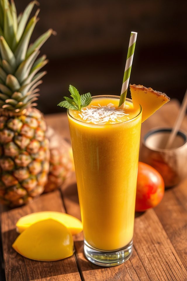 tropical pineapple mango smoothie