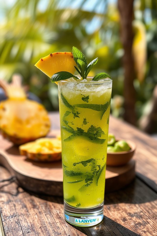 tropical refreshing minty delight