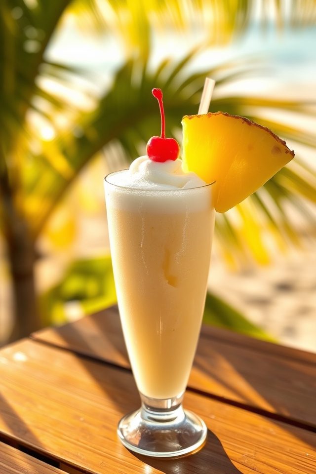 tropical rum and coconut