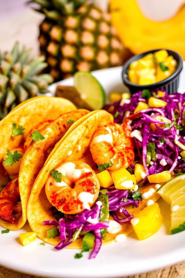 tropical shrimp taco delight