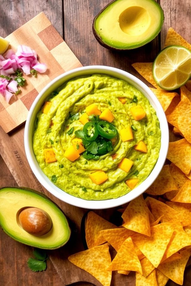 tropical spicy mango guacamole