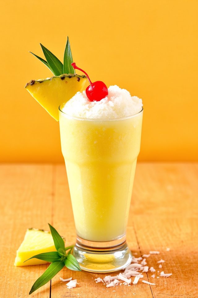 tropical summer slushy drink